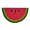 Watermelon Slice Non-Slip Coir Door Mat - Everyday Welcome Mat, 30x17 inches, Shake Clean, Red, Fun Outdoor Decor